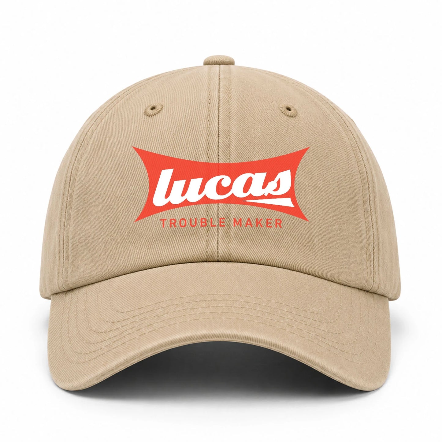 Trouble Maker Red Logo Washed Cap LUCAS 13K1 C78PF