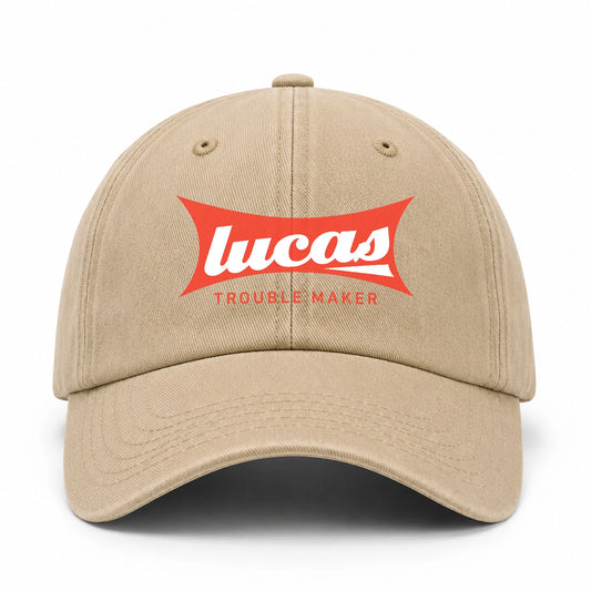 Trouble Maker Red Logo Washed Cap LUCAS 13K1 C78PF