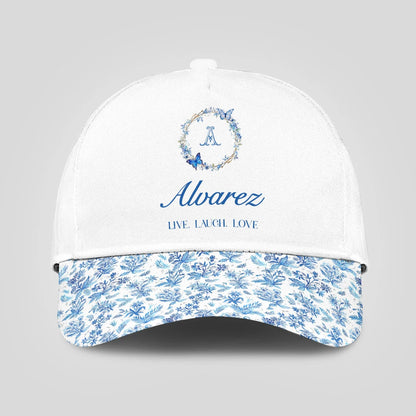 Live Laugh Love Blue Flowers Cap ALVAREZ 13K1 C50PF