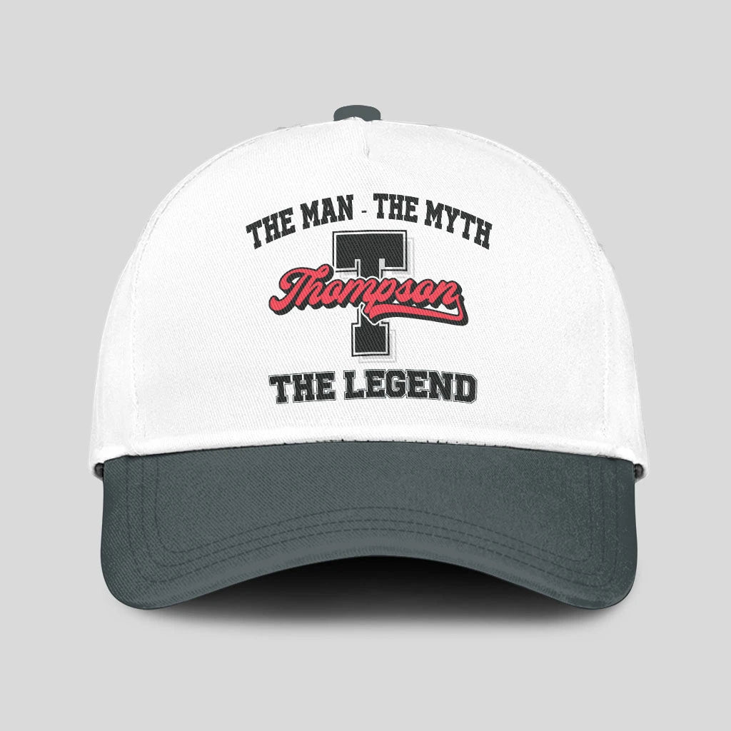 The Man The Myth The Legend Custom Initial Letter And Name Cap THOMPSON 13K1 C38PF