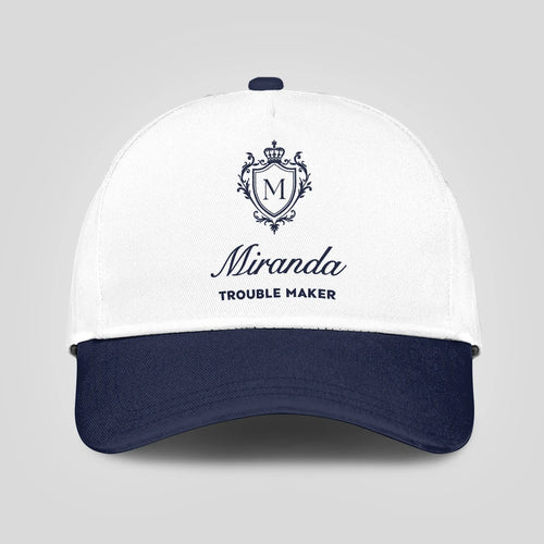 Trouble Maker Funny Blue And White Cap MIRANDA 13K1 C152PF