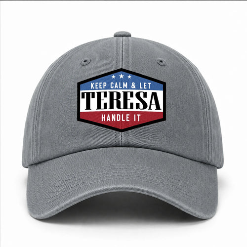 Keep Calm & Let Your Name Handle It Washed Cap TERESA 13K1 C87PF