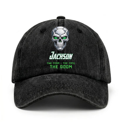 The Fear The Fate The Doom Skull Washed Cap JACKSON 13K1 C99PF