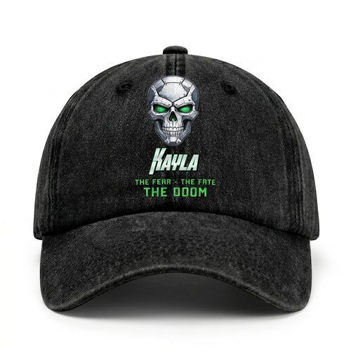 The Fear The Fate The Doom Skull Washed Cap KAYLA 13K1 C99PF
