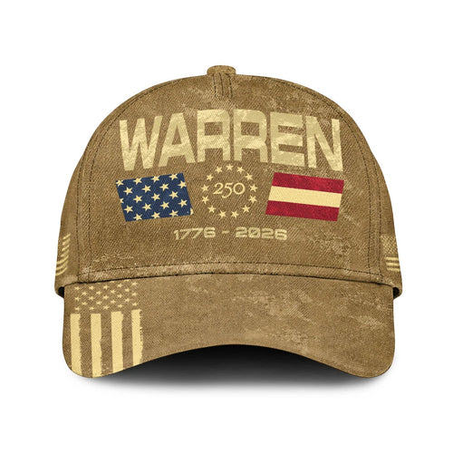 WARREN 13K1-C14PF 250th Anniversary Patriotic Baseball Cap 1776–2026