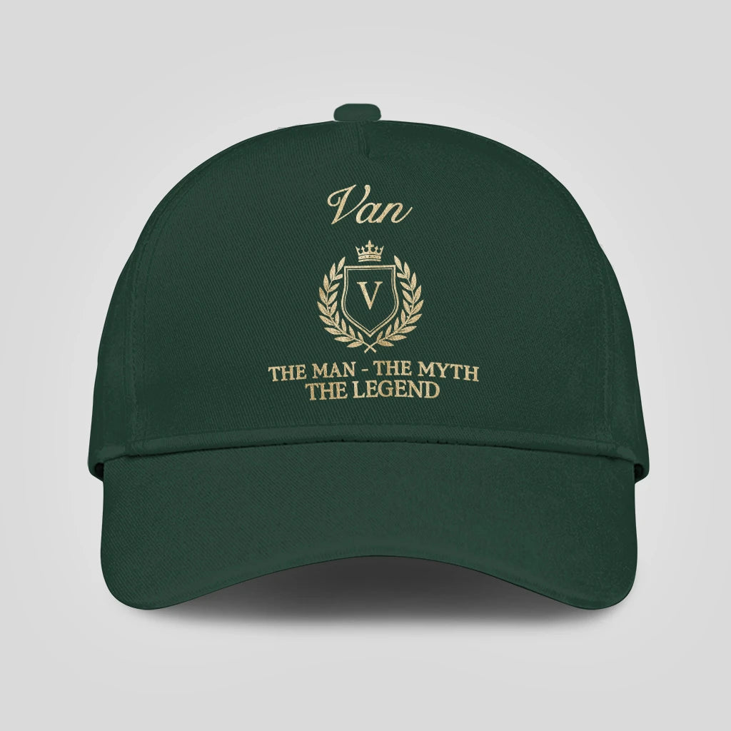The Man The Myth The Legend Crest Forest Green Cap VAN 13K1 C159PF