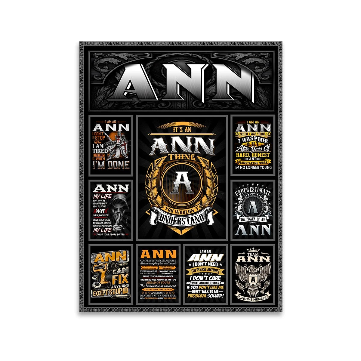 ANN Personalized Sponge Floor Mat – Custom Printed Home Decor 13K1-AR2