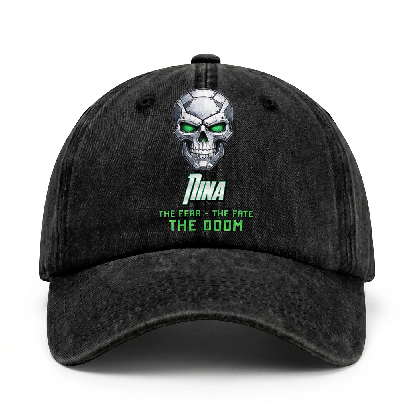 The Fear The Fate The Doom Skull Washed Cap NINA 13K1 C99PF