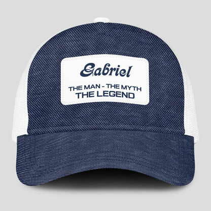 The Man The Myth The Legend Blue Denim Mesh Cap GABRIEL 13K1 C194PF