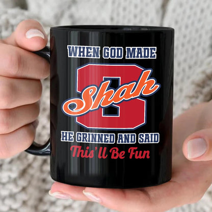 When God Made Your Name Personalized Baseball Mug SHAH 13K1 MG07