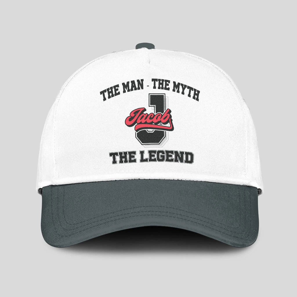 The Man The Myth The Legend Custom Initial Letter And Name Cap JACOB 13K1 C38PF
