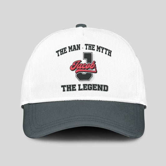 The Man The Myth The Legend Custom Initial Letter And Name Cap JACOB 13K1 C38PF
