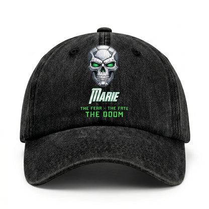 The Fear The Fate The Doom Skull Washed Cap MARIE 13K1 C99PF