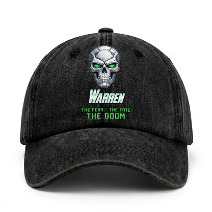 The Fear The Fate The Doom Skull Washed Cap WARREN 13K1 C99PF
