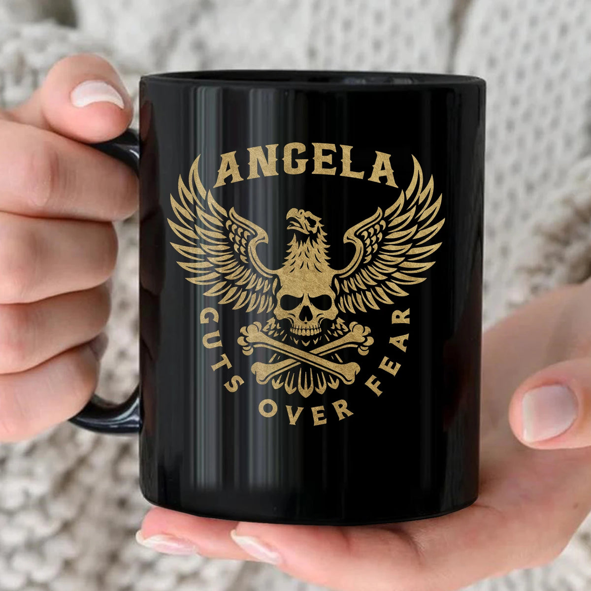 Guts Over Fear Eagle And Skull Mug ANGELA 13K1 MG28