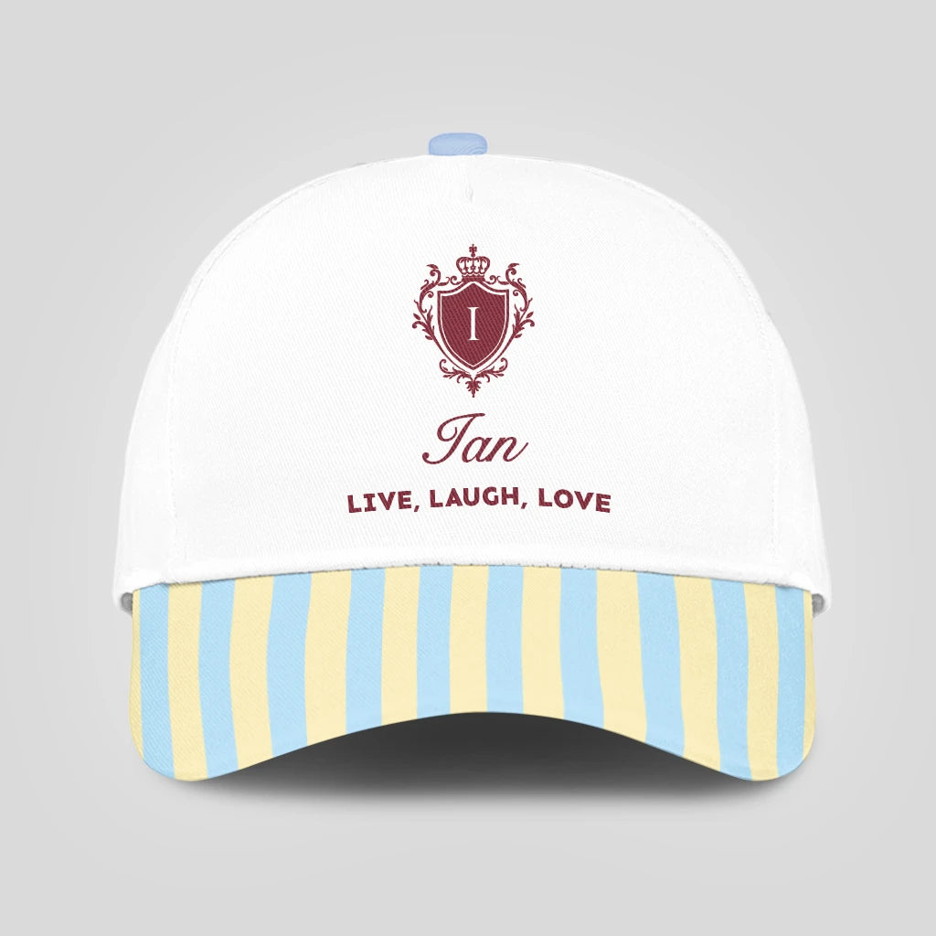 Live Laugh Love Blue And Yellow Luxury Cap IAN 13K1 C121PF