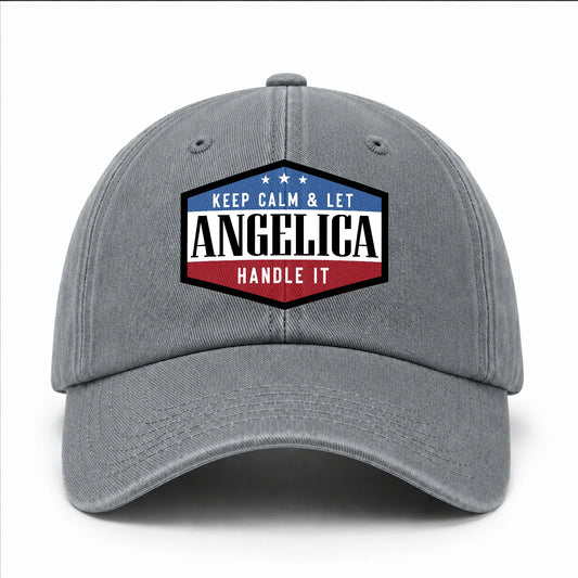 Keep Calm & Let Your Name Handle It Washed Cap ANGELICA 13K1 C87PF