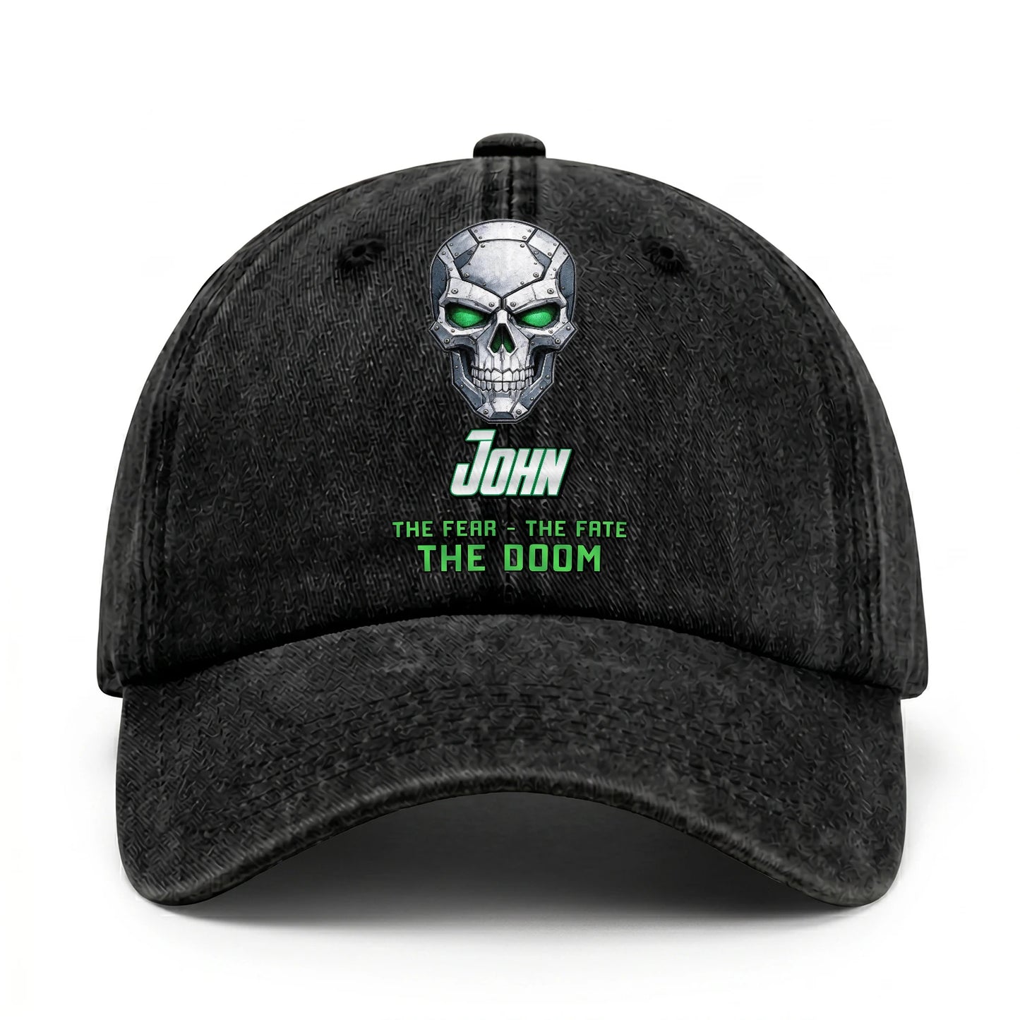 The Fear The Fate The Doom Skull Washed Cap JOHN 13K1 C99PF