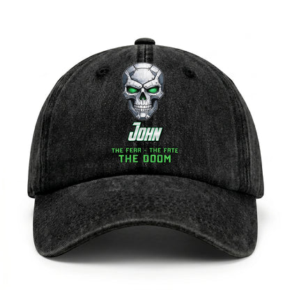 The Fear The Fate The Doom Skull Washed Cap JOHN 13K1 C99PF