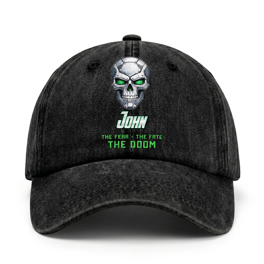 The Fear The Fate The Doom Skull Washed Cap JOHN 13K1 C99PF