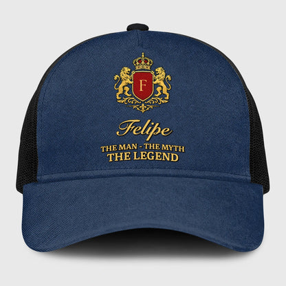 The Man The Myth The Legend Royal Blue Mesh Cap FELIPE 13K1 C187PF