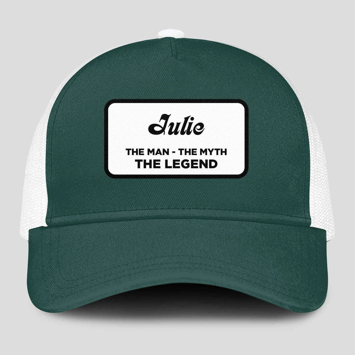 The Man The Myth The Legend Green And White Mesh Cap JULIE 13K1 C198PF