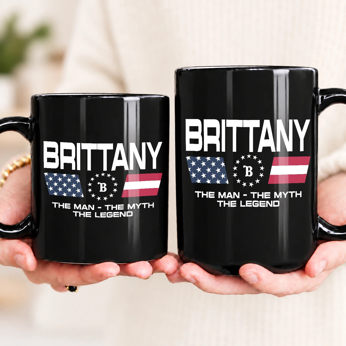 The Man The Myth The Legend Us Flag Mug BRITTANY 13K1 MG23