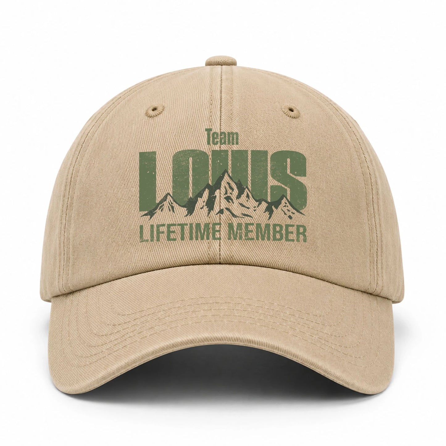 Team Your Name Lifetime Member Mountain Cap LOUIS 13K1 C58PF