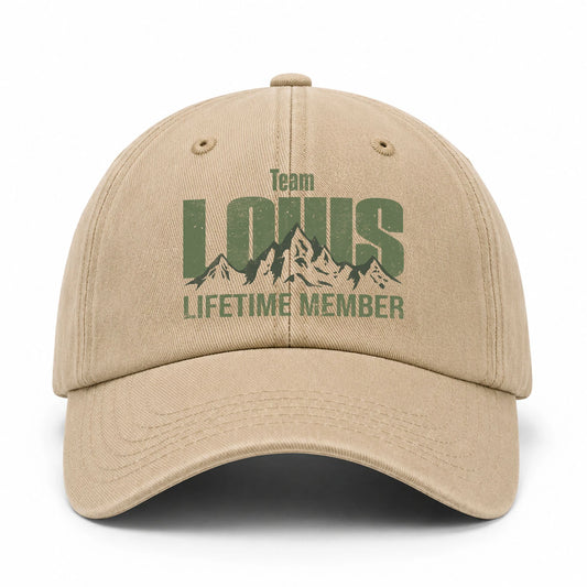 Team Your Name Lifetime Member Mountain Cap LOUIS 13K1 C58PF
