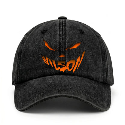 Your Name Jack O' Lantern Halloween Washed Cap WILSON 13K1 C100PF