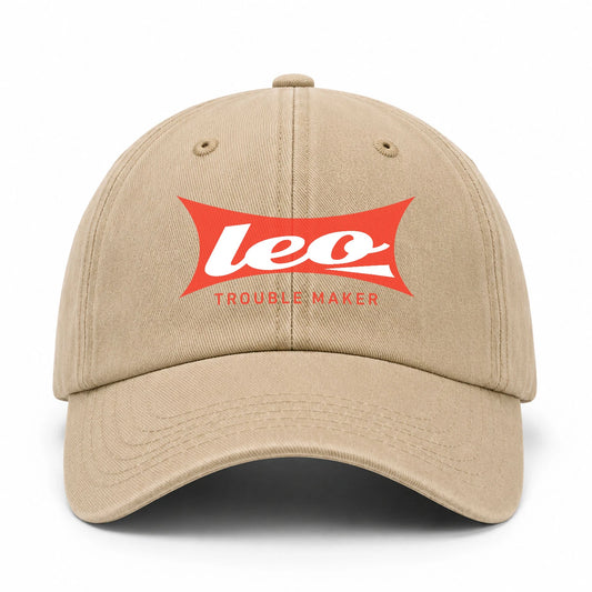 Trouble Maker Red Logo Washed Cap LEO 13K1 C78PF