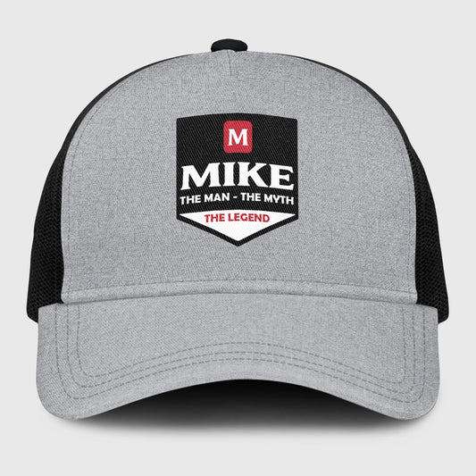 The Man The Myth The Legend Gray Mesh Cap MIKE 13K1 C189PF
