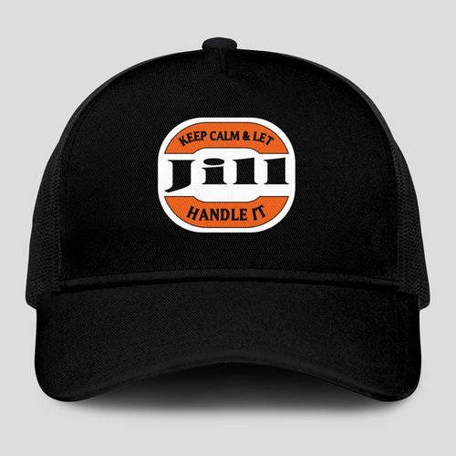 Keep Calm & Let Your Name Handle It Black Mesh Cap JILL 13K1 C199PF