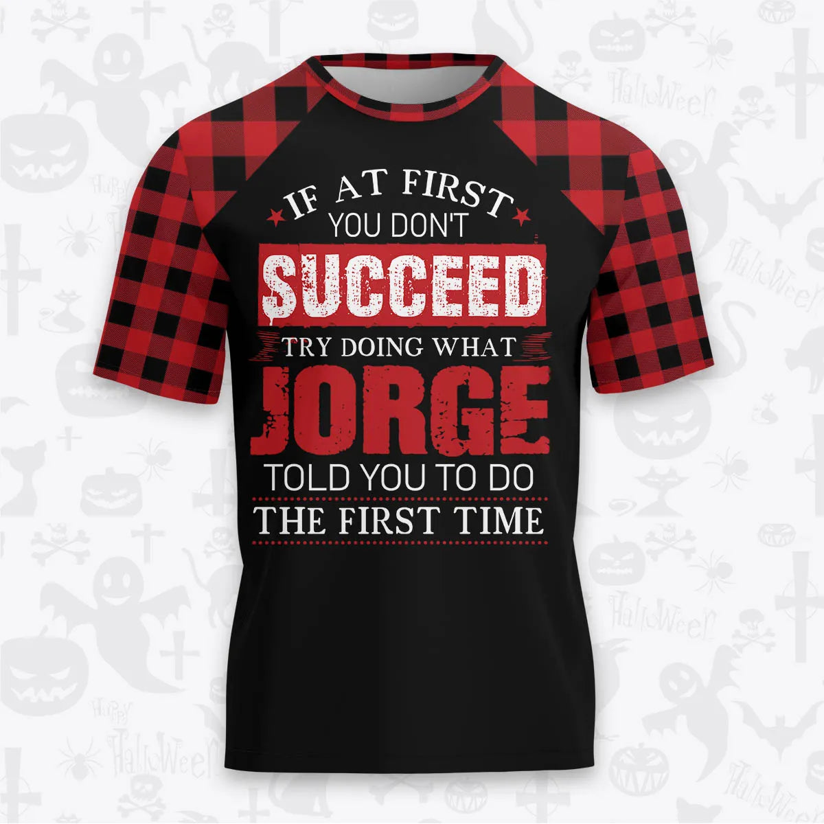 JORGE Buffalo Plaid Pajamas Set Tshirt & Pants 13K1-EV2