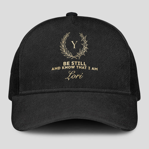 Be Still And Know That I Am Name Black Mesh Cap LORI 13K1 C202PF