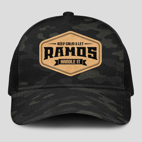 Keep Calm & Let Your Name Handle It Dark Camo Mesh Cap RAMOS 13K1 C195PF