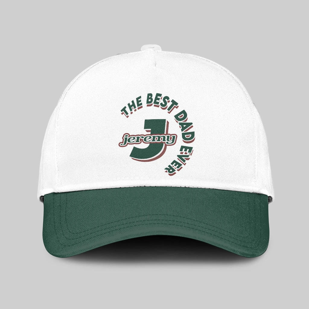 The Best Dad Ever Custom Name Cap JEREMY 13K1 C35PF