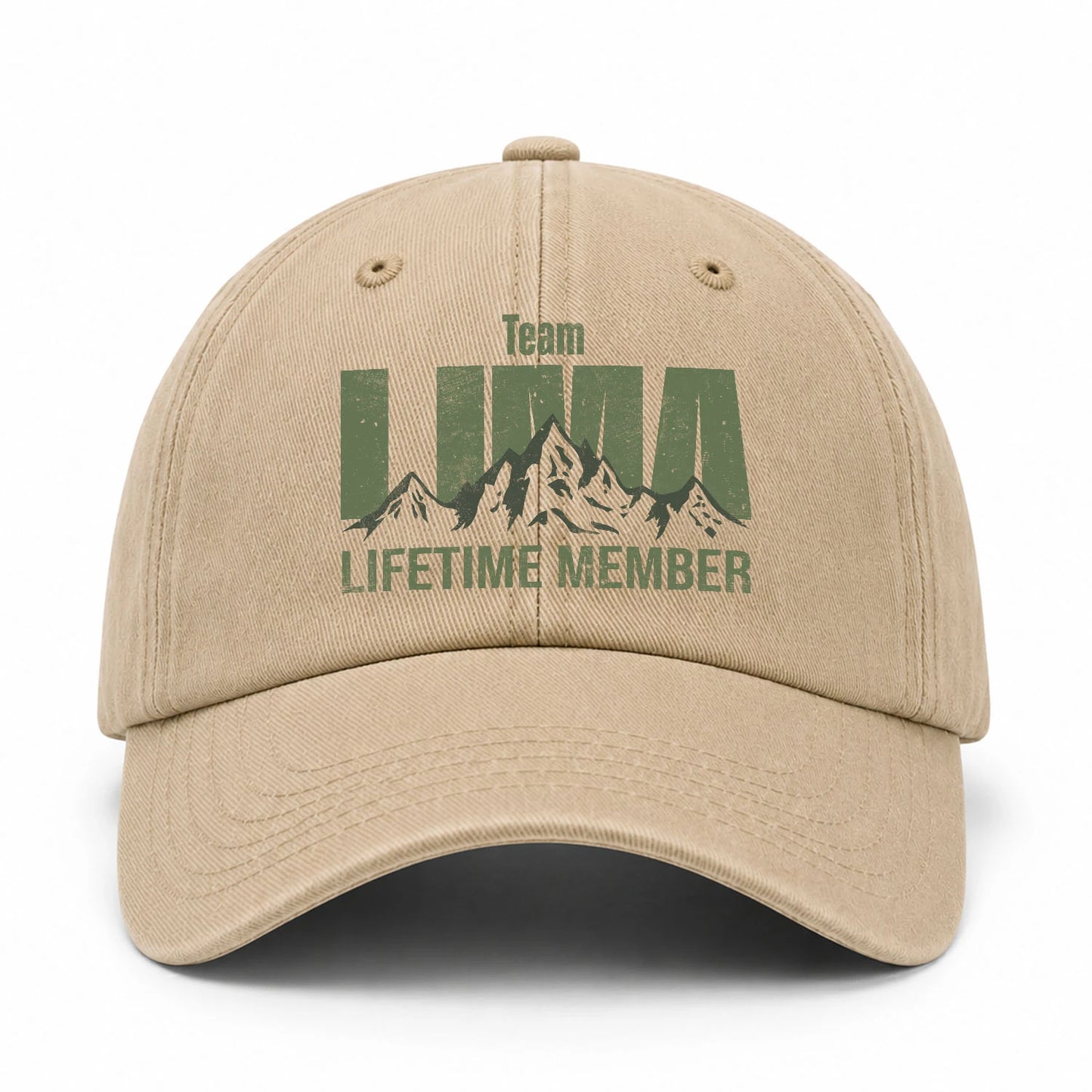 Team Your Name Lifetime Member Mountain Cap LIMA 13K1 C58PF