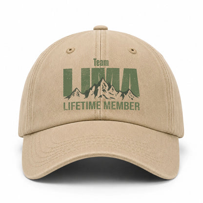 Team Your Name Lifetime Member Mountain Cap LIMA 13K1 C58PF