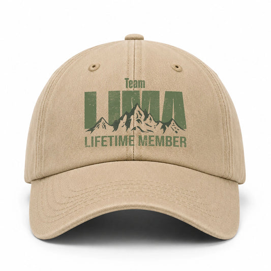Team Your Name Lifetime Member Mountain Cap LIMA 13K1 C58PF