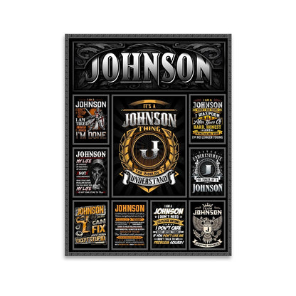 JOHNSON Personalized Sponge Floor Mat – Custom Printed Home Decor 13K1-AR2