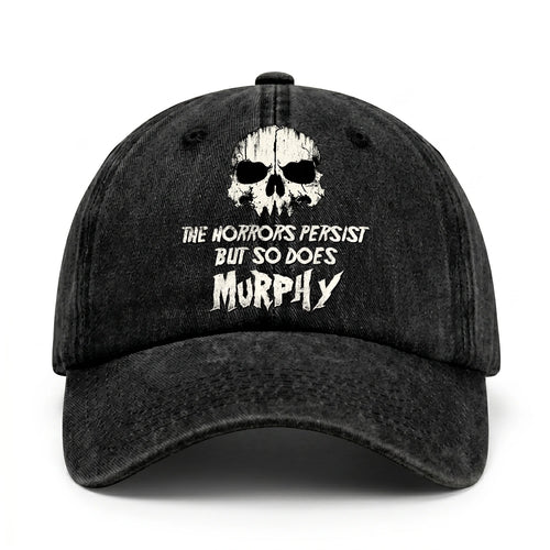 The Horrors Persist But So Does Your Name Cool Skull Washed Cap MURPHY 13K1 C134PF