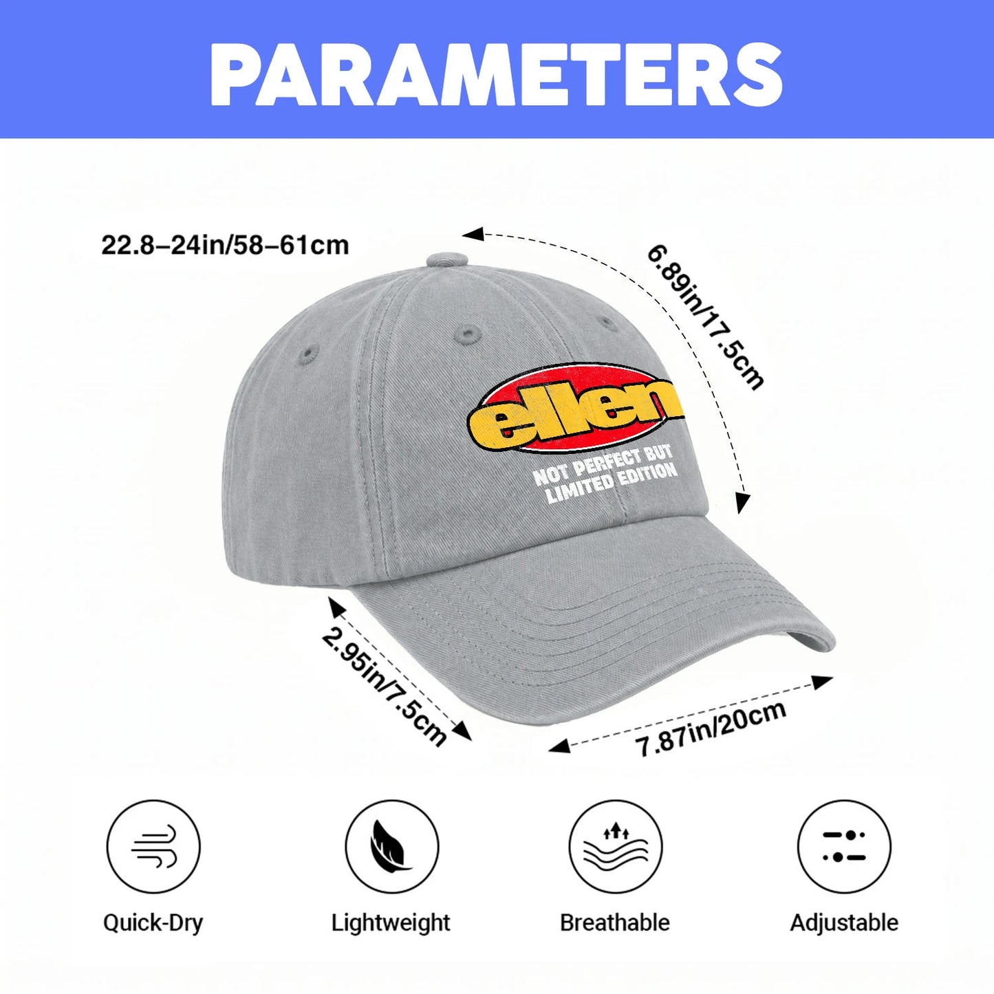 Your Name Not Perfect But Limited Edition Red Logo Washed Cap ELLEN 13K1 C84PF