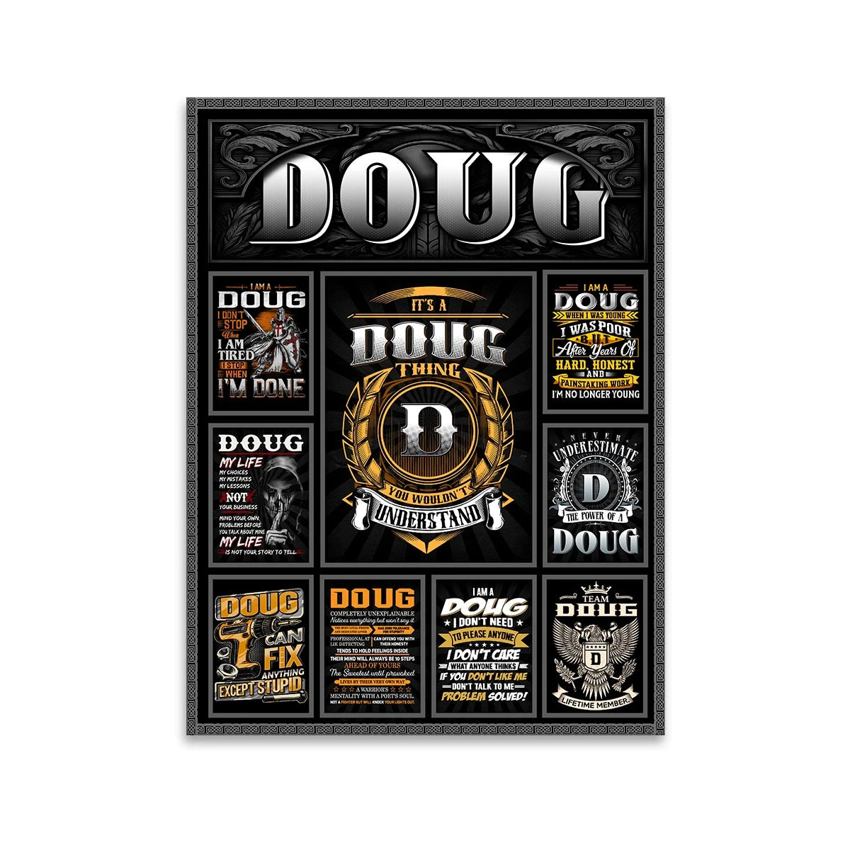 DOUG Personalized Sponge Floor Mat – Custom Printed Home Decor 13K1-AR2