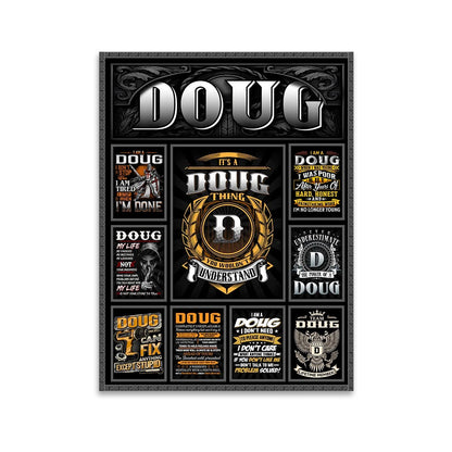DOUG Personalized Sponge Floor Mat – Custom Printed Home Decor 13K1-AR2