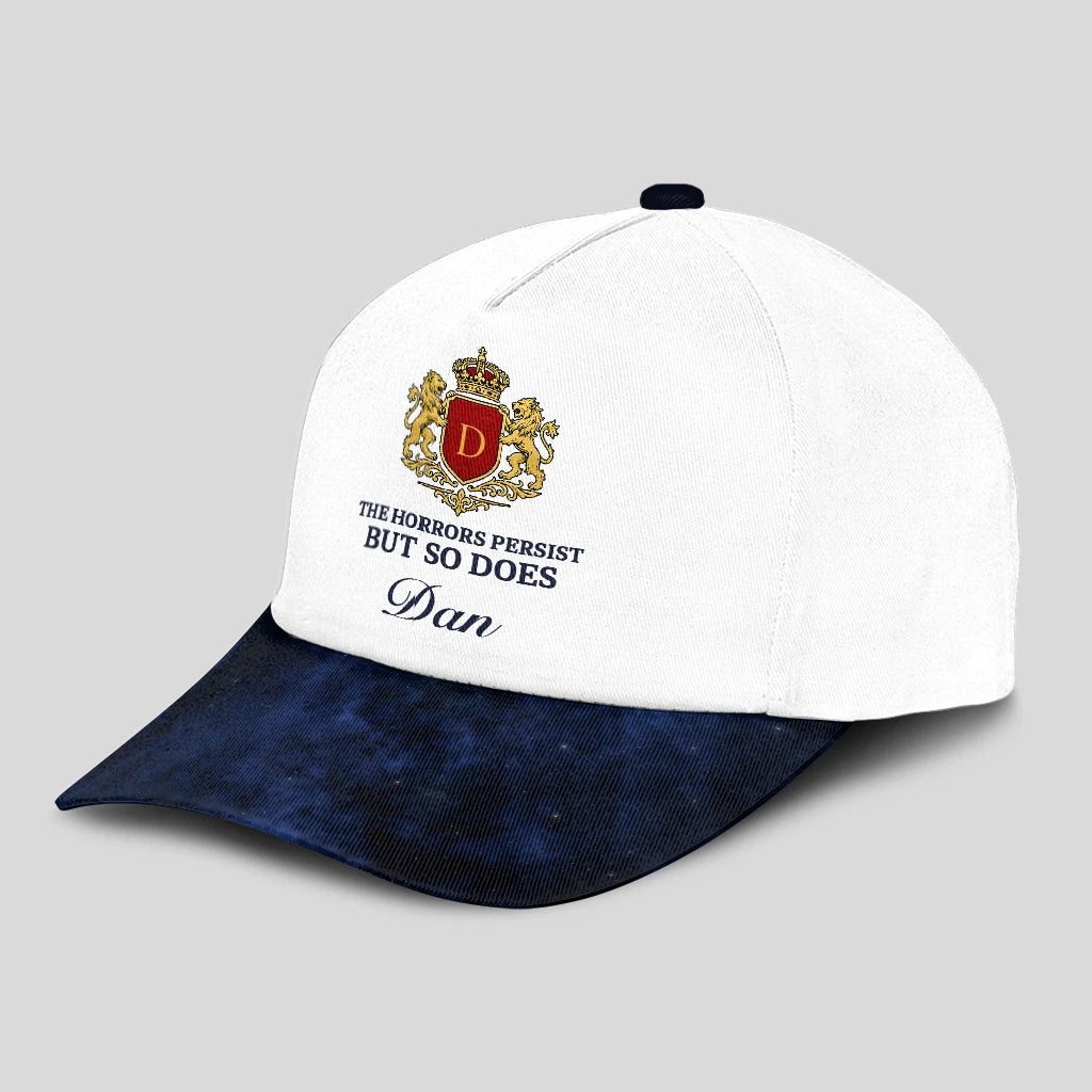 The Horrors Persist But So Does Your Name Elegant Blue And White Cap DAN 13K1 C123PF