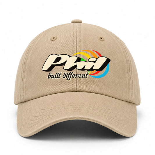 Your Name Built Different Retro Washed Cap PHIL 13K1 C55PF