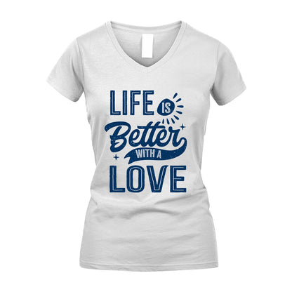 LOVE 13K1-116 Personalized Name Quote T-Shirt Life Is Better With Unisex Gift