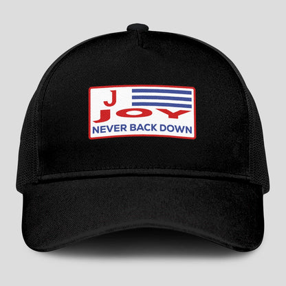 Never Back Down Vintage America Black Mesh Cap JOY 13K1 C207PF