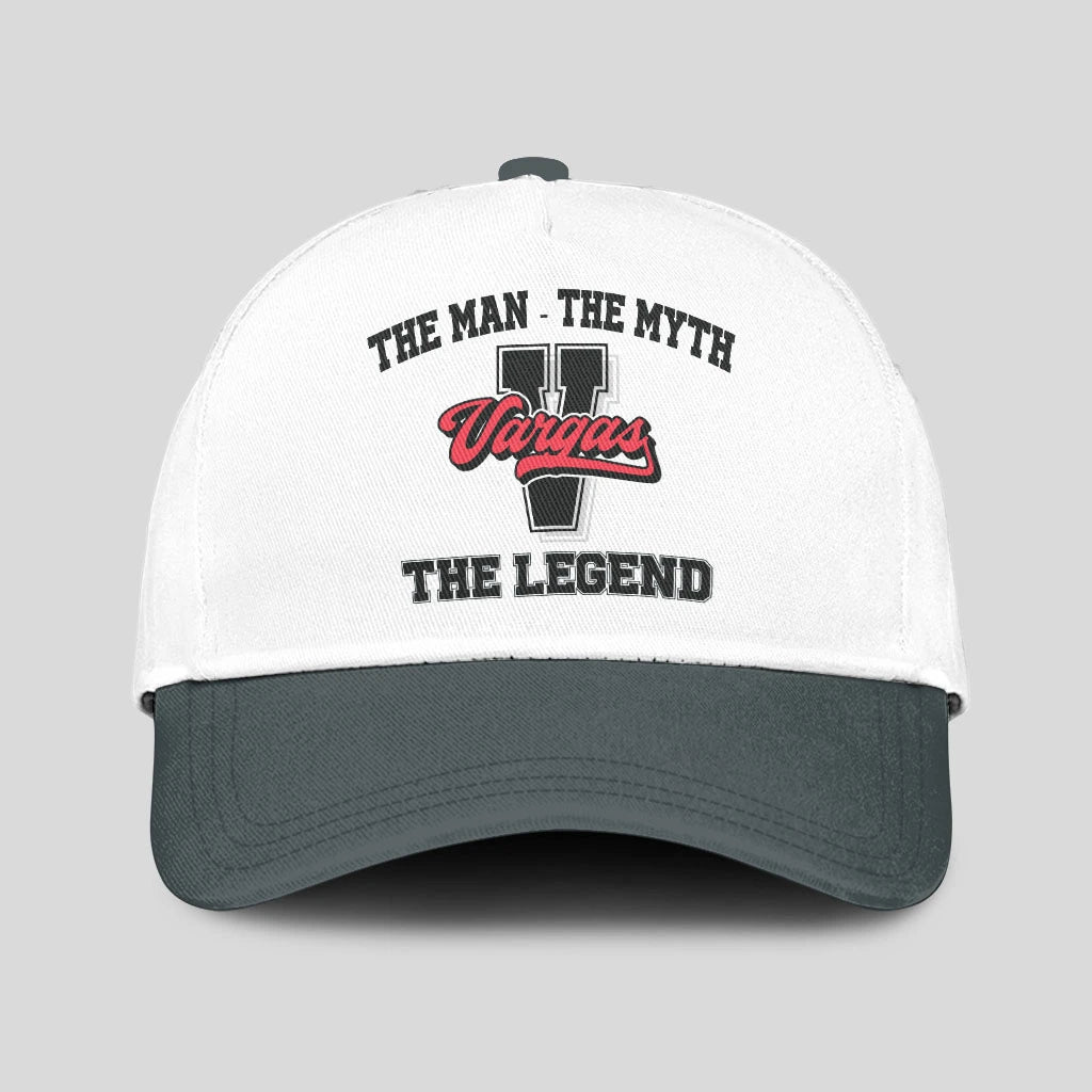 The Man The Myth The Legend Custom Initial Letter And Name Cap VARGAS 13K1 C38PF